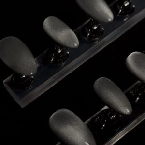 Handmade Press On Nails Almond Gray Cat Eye Collection (MEDIUM LENGTH)