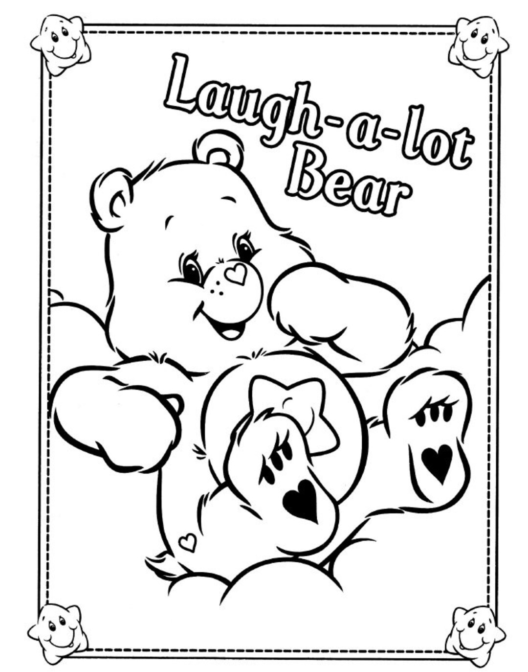 Care Bear Coloring Book Coloring Pages Printable Coloring Page Etsy
