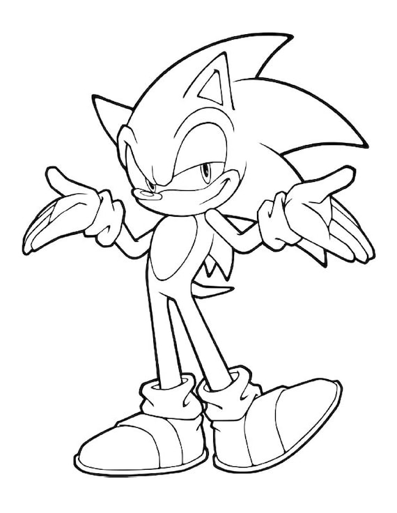 Sonic Coloring Book Coloring Pages Printable Coloring Page 105 | Etsy
