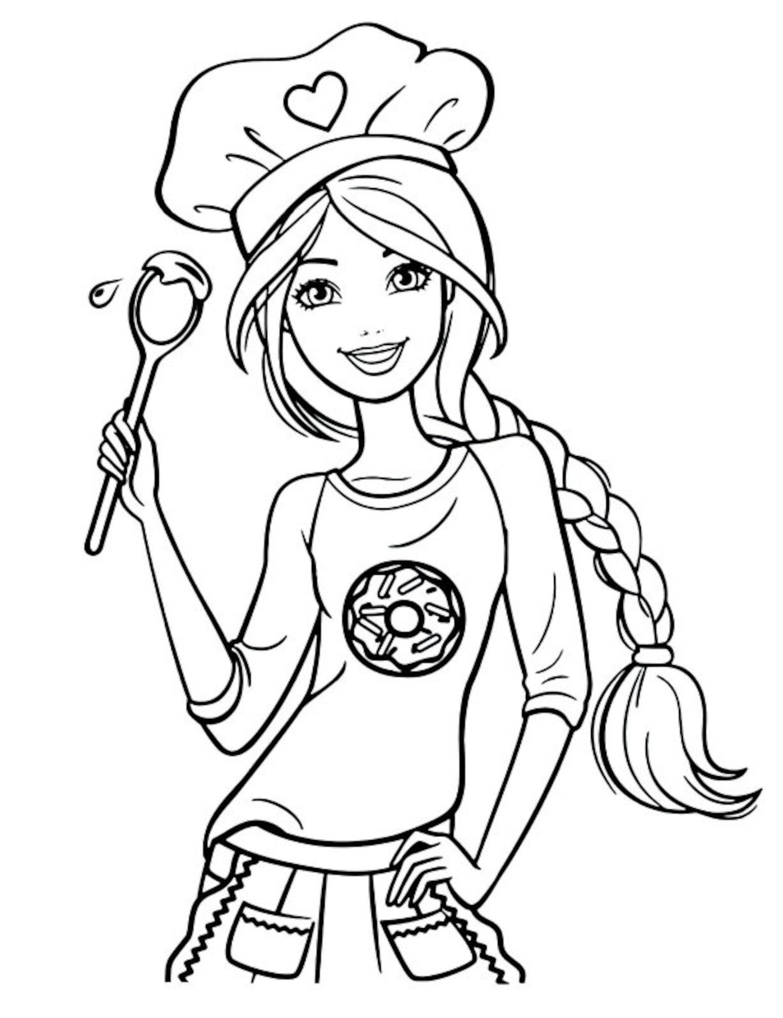 Barbie Coloring Book Coloring Pages Printable Coloring Page 30 - Etsy