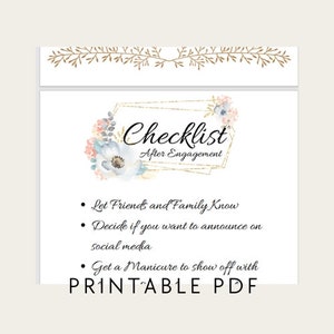 13 Page Wedding Planning Checklist With Date Stamps Instant Download PDF Printable