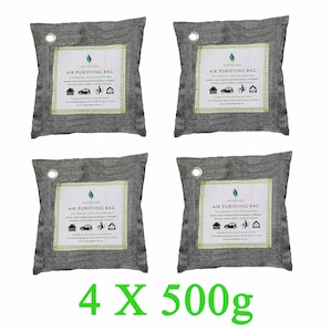 Natural Feel Aktivkohle Luftreinigungsbeutel 4er Pack