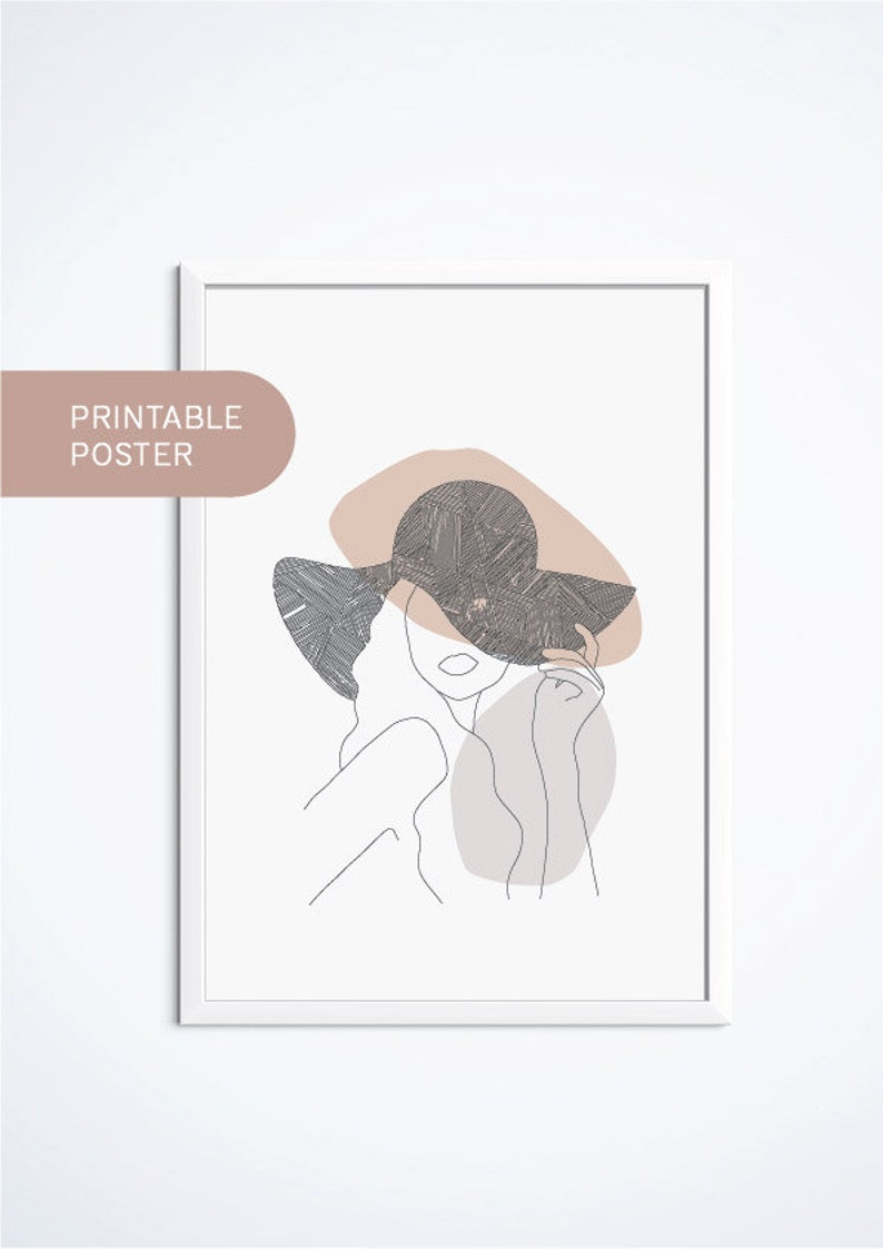 Printable Poster Poster Lady Digital Print Instant Download Home Decor Wall Art Romantic Poster Minimalistic poster Sammy Ray image 4