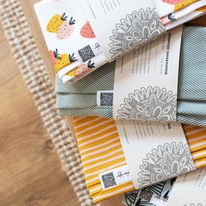 Furoshiki Doorgeef inpakpapier Duurzaam cadeau Zero waste Upcycle Size S afbeelding 1