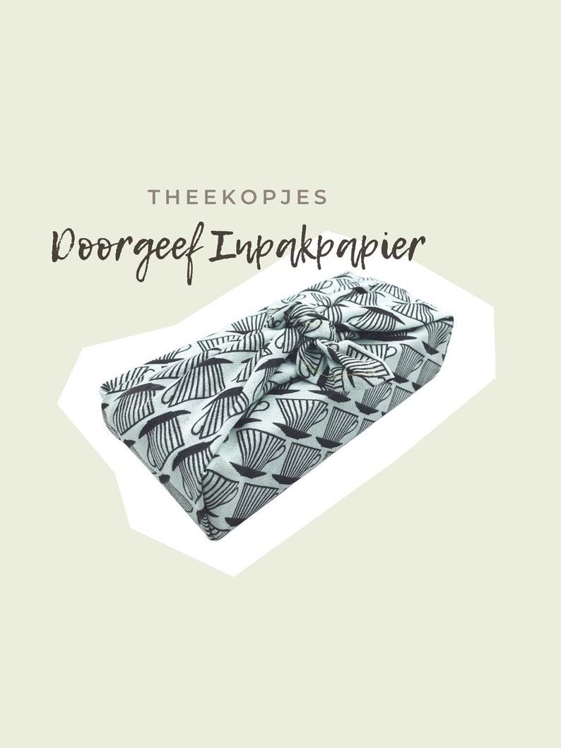 Furoshiki Doorgeef inpakpapier Duurzaam cadeau Zero waste Upcycle Size S afbeelding 4