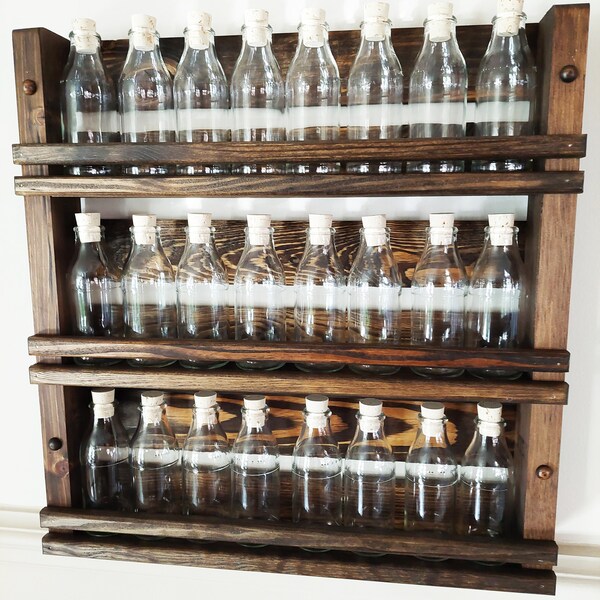 Spice Rack Bottles Etsy