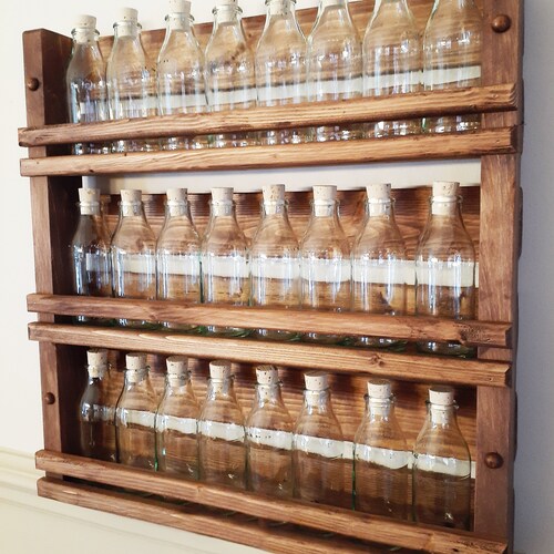 Large Modern Spice Rack Wall Mounted Spice Rack Kitchen Etsy