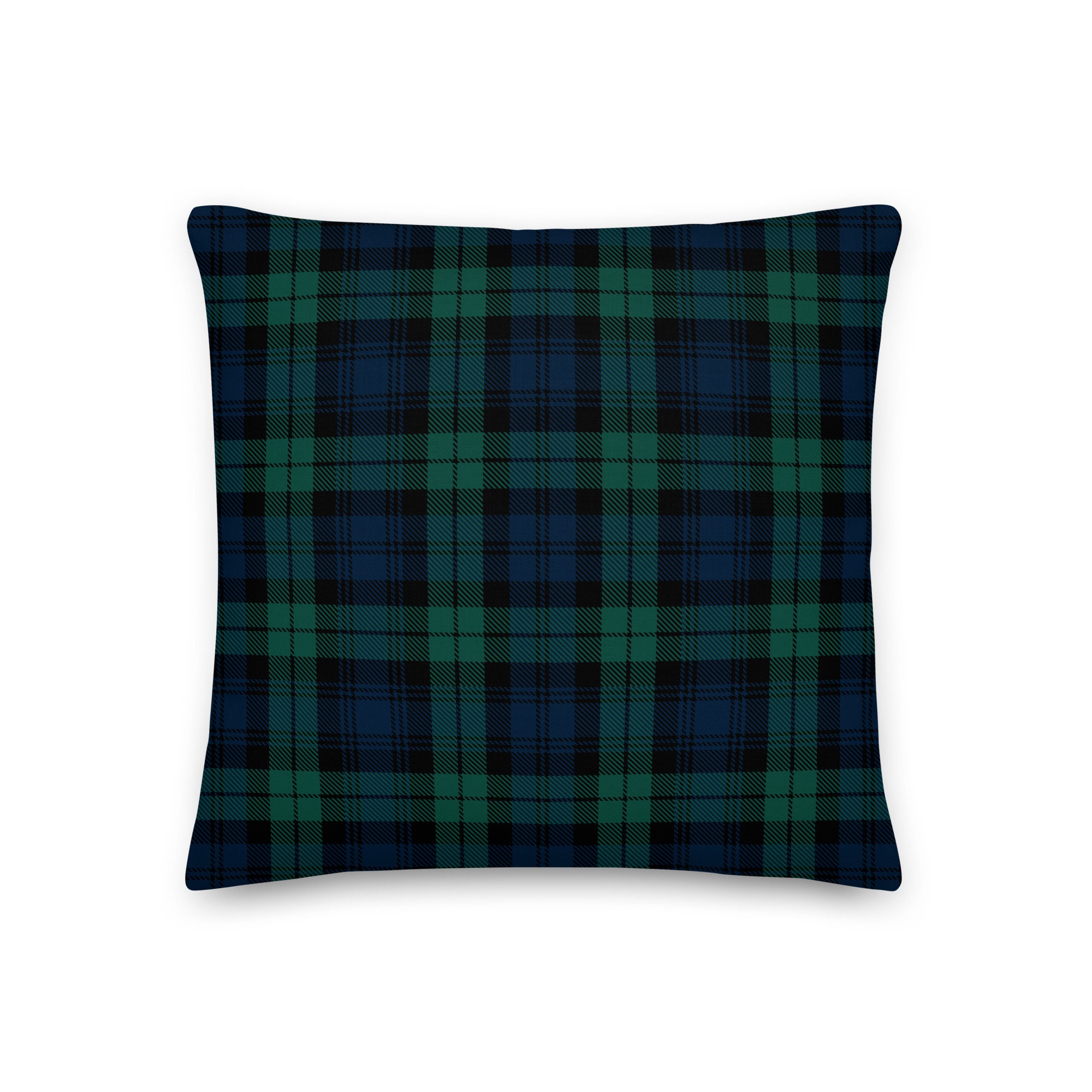 DELUXE HARRISTWEED クッション チェック柄 ブラックウォッチピロー、タータンチェッククッション、素朴なホーム