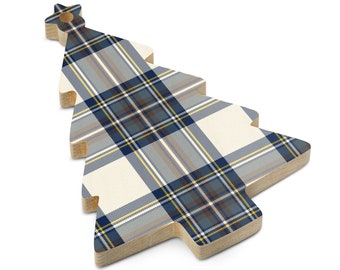 Stewart Dress Blue Tartan Christmas Ornament, Scottish Plaid Holiday Decor, Tree Decoration, Gift for Family, Heritage Christmas
