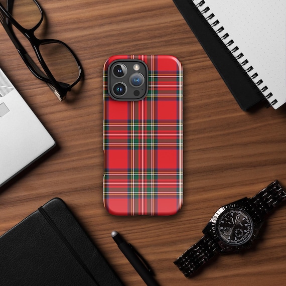 Royal Stewart Tough iPhone Case, Plaid Aesthetic Phone Cover