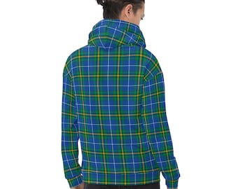 Nova Scotia Tartan Hoodie, Plaid Hooded Sweatshirt, Clothing Gift for Him