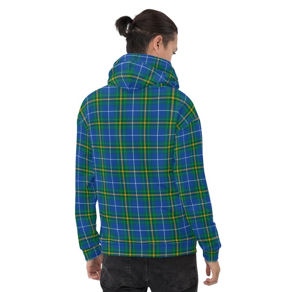 Nova Scotia Tartan Hoodie, Plaid Hooded Sweatshirt, Clothing Gift for Him