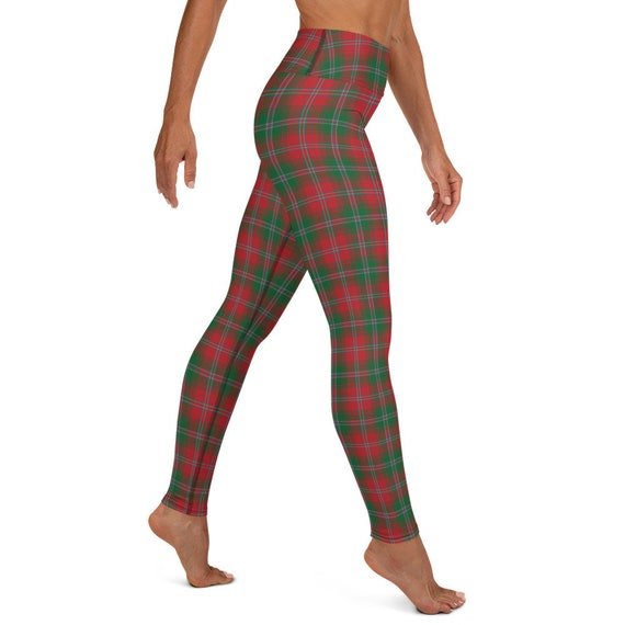 Leggings a cuadros rojos de Irlanda leggings a cuadros escoceses para el Dia de San Patricio pantalones de yoga para uso deportivo Etsy Espana
