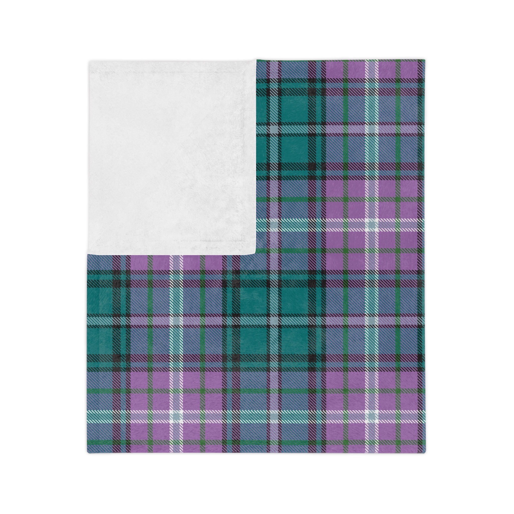 Scotland Forever Plaid Throw, Scottish Tartan Fleece Blanket, Cozy Home Decor