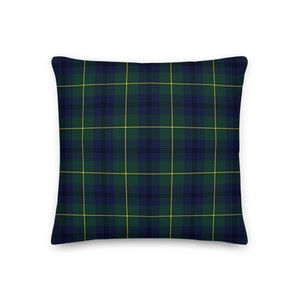 Johnston Modern Throw Pillow, Plaid Living Room Decor, Tartan Cushion Decorative Accents