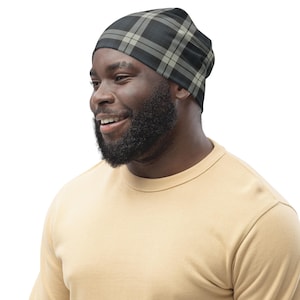 Bonnet gris en tartan, casquette de gardien à carreaux BCBG, chapeau écossais à carreaux pour l'automne et l'hiver, cadeau pour les amateurs d'économies écossaises