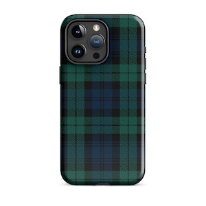 Royal Stewart Tough iPhone Case, Plaid Aesthetic Phone Cover