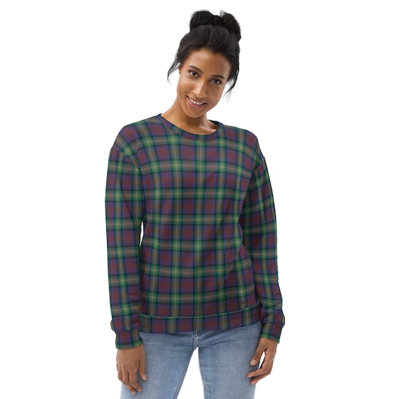 Isle of Skye Sweatshirt, Tartan Sweater, Cozy Plaid Shirt Preppy