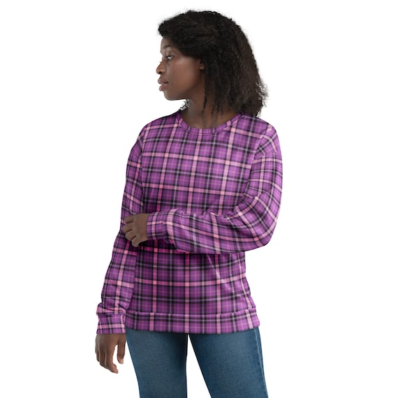 Black Rose Sweatshirt, Tartan Sweater, Scotland Plaid Shirt