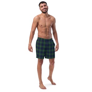 Johnston modern herenbadpak, preppy geruit badpak, zomerkleding-zwemkleding