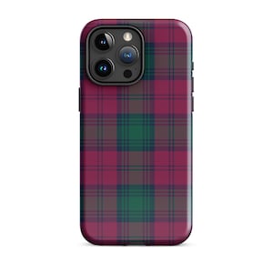 Royal Stewart Tough iPhone Case, Plaid Aesthetic Phone Cover