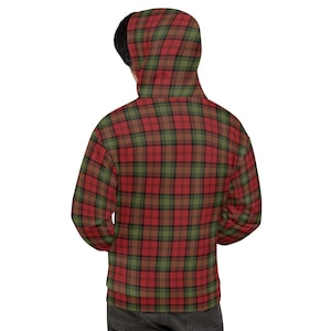 Lindsay Tartan Hoodie, Christmas Plaid Hooded Sweatshirt, Tartan Sweater