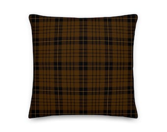 Stout Tartan Pillow, Rustic Plaid Toss Pillow, Throw Pillow Decorative Accent