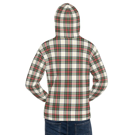 Plaid hooded sweatshirt discount