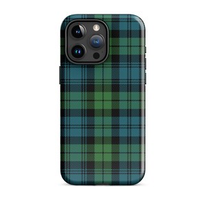 Black Watch Ancient Phone Case, Tartan Tough Case for iPhone, Plaid Tech Accessories