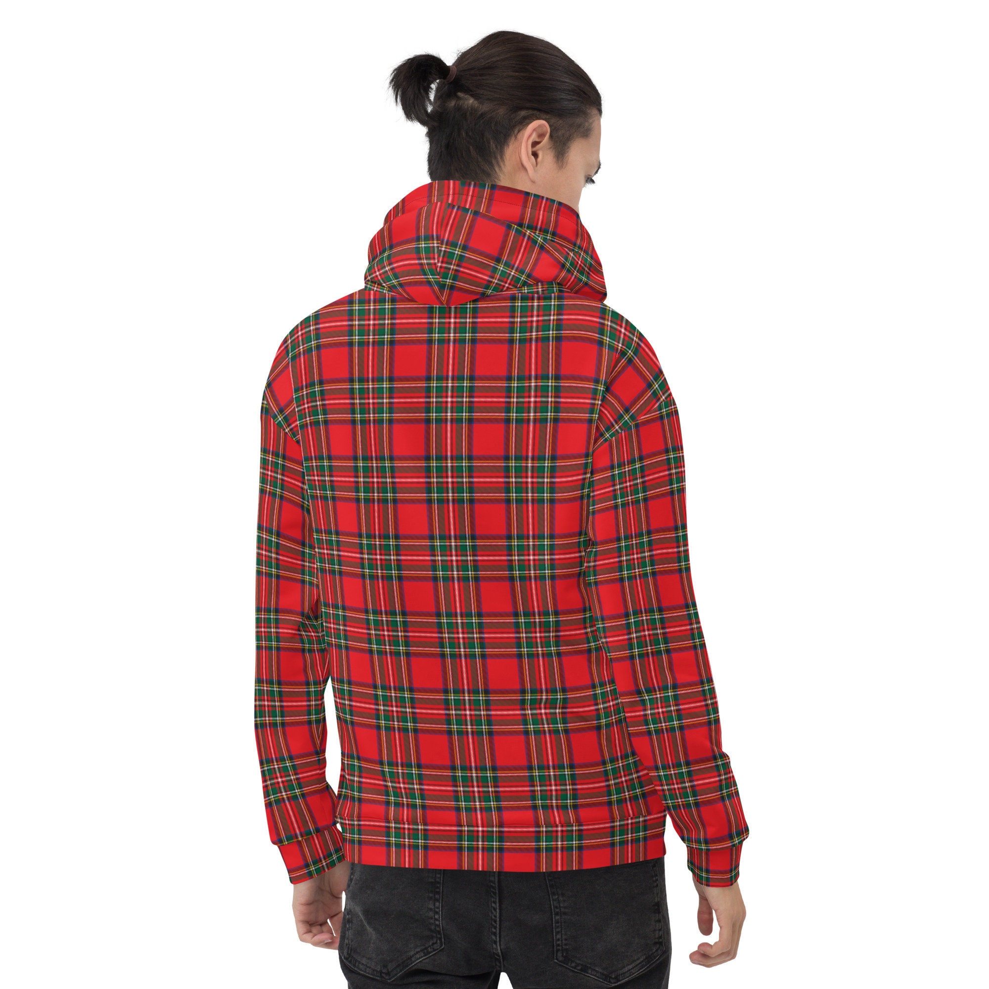 Red tartan hoodie shop