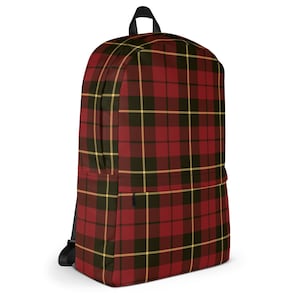 Wallace Tartan Backpack, Preppy Plaid Laptop Bag, Scottish Style School Backpack, Everyday Travel Daypack for Students and Adults