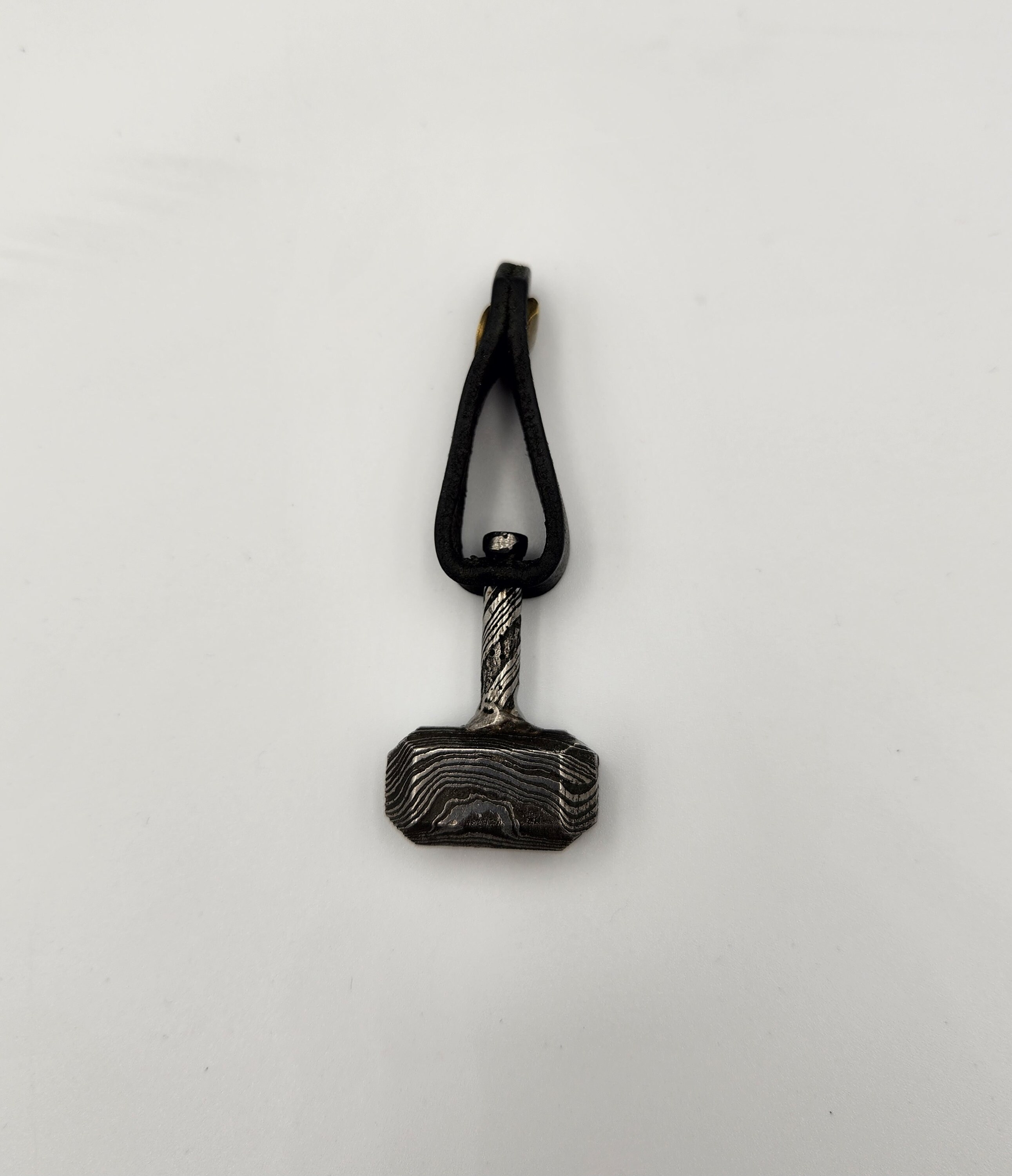 Damascus Hammer Keychain - Etsy