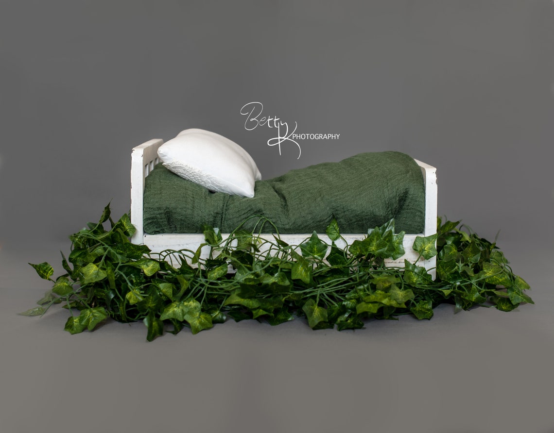 Grünes und graues Neugeborenenbett digitaler Hintergrund | Etsy