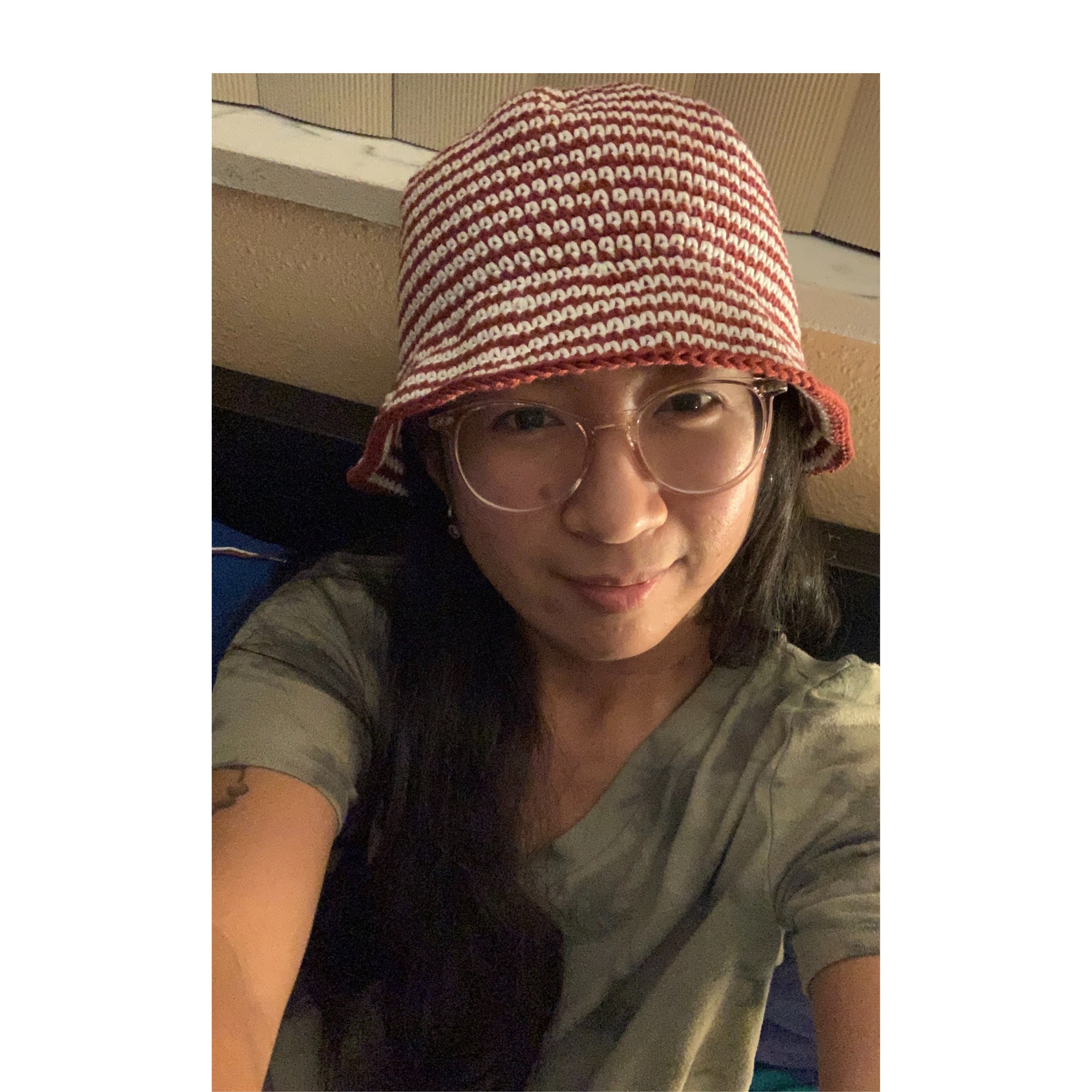Brunello Cucinelli Two-tone striped crocheted cotton bucket hat Faithfull the Brand + Striped Crocheted Cotton Bucket Hat main image 4