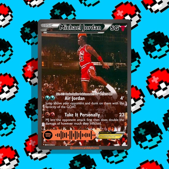 Michael Jordan Custom Holo Pokemon Card 