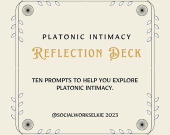 Platonic Intimacy Reflection Deck -- 10 card set -- PDF with immediate download after purchase