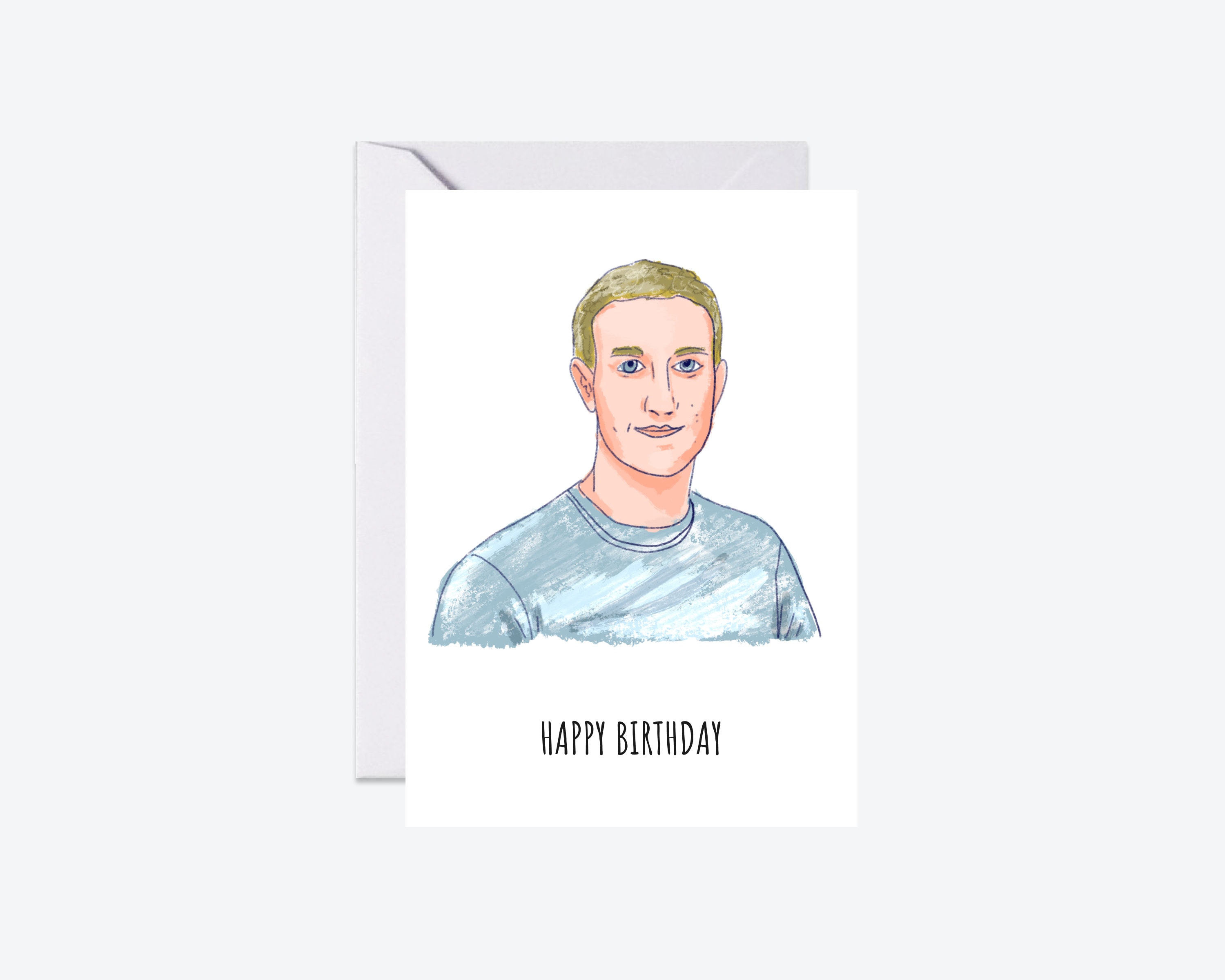 Mark Zuckerberg Happy Birthday Birthday Card - Etsy