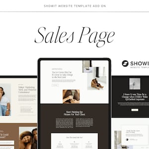 Showit Sales Page Website Template | Showit Website Template for Coaches, Influencers, Online Educators, Creatives