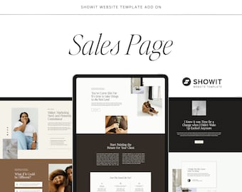 Showit Sales Page Website Template | Showit Website Template for Coaches, Influencers, Online Educators, Creatives