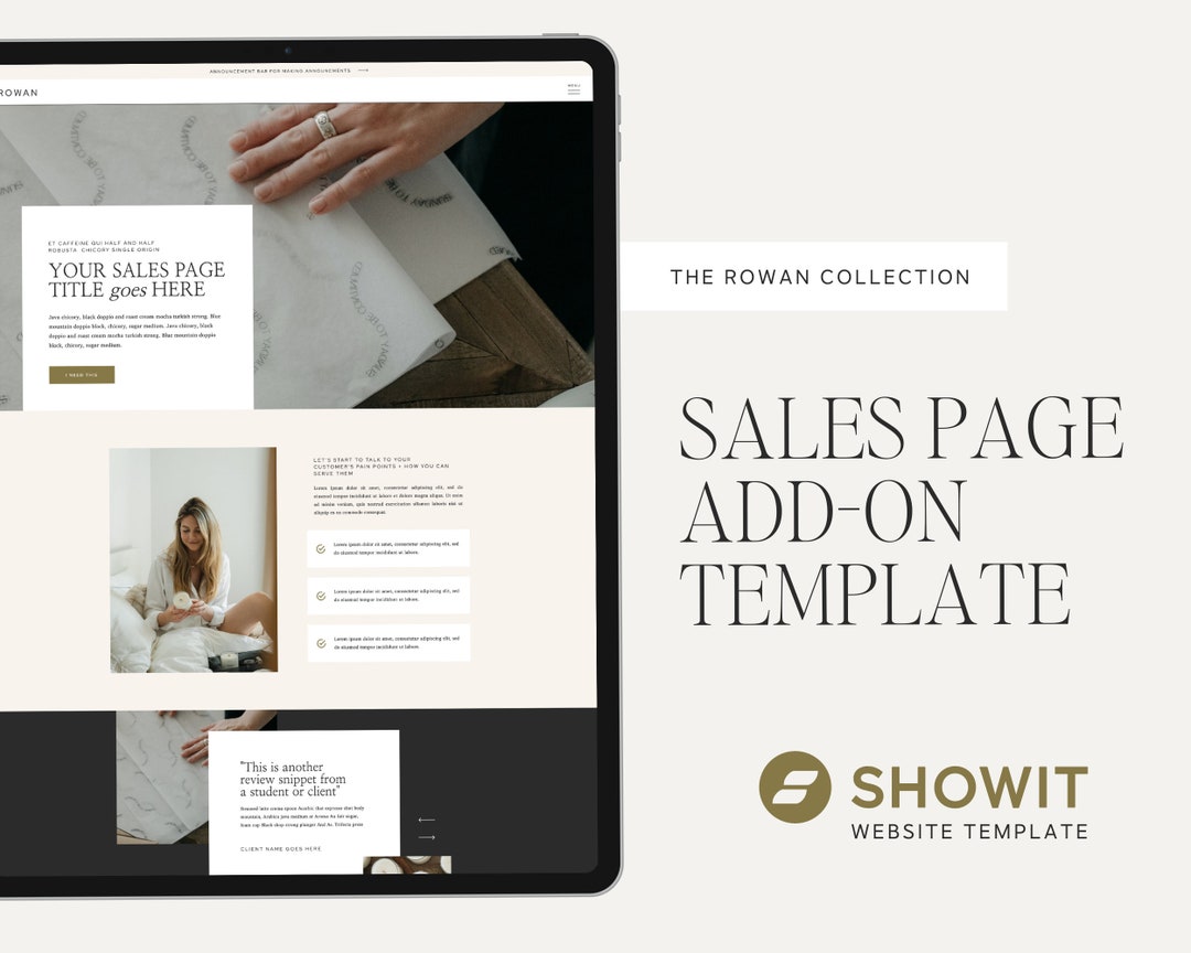 Showit Sales Page Website Template Showit Website Template Etsy Showit Sales Page Website Template Showit Website Template Etsy