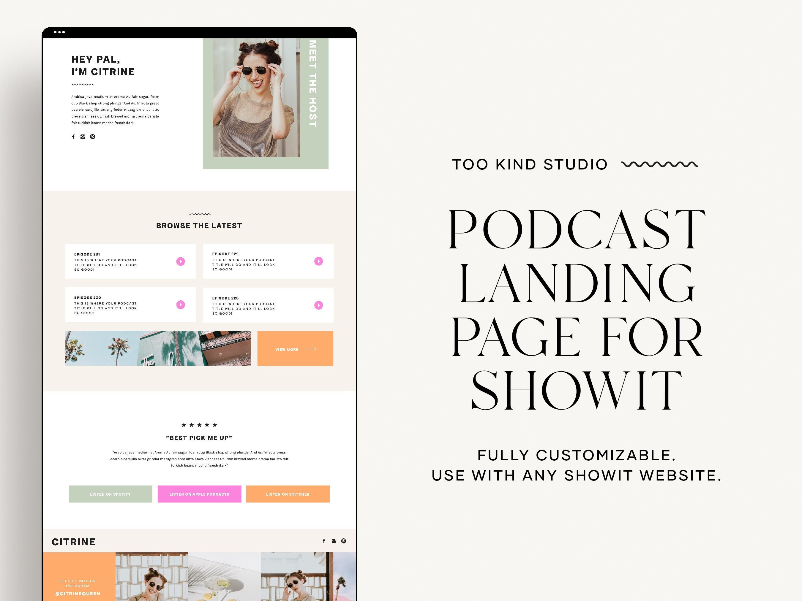 Showit Landing Page Templates Showit Landing Page Templates