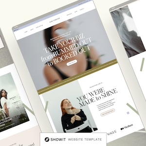 Showit Website Template for Coaches, Influencers, Service Providers and Bloggers | Editorial and Colorful Website Template | June
