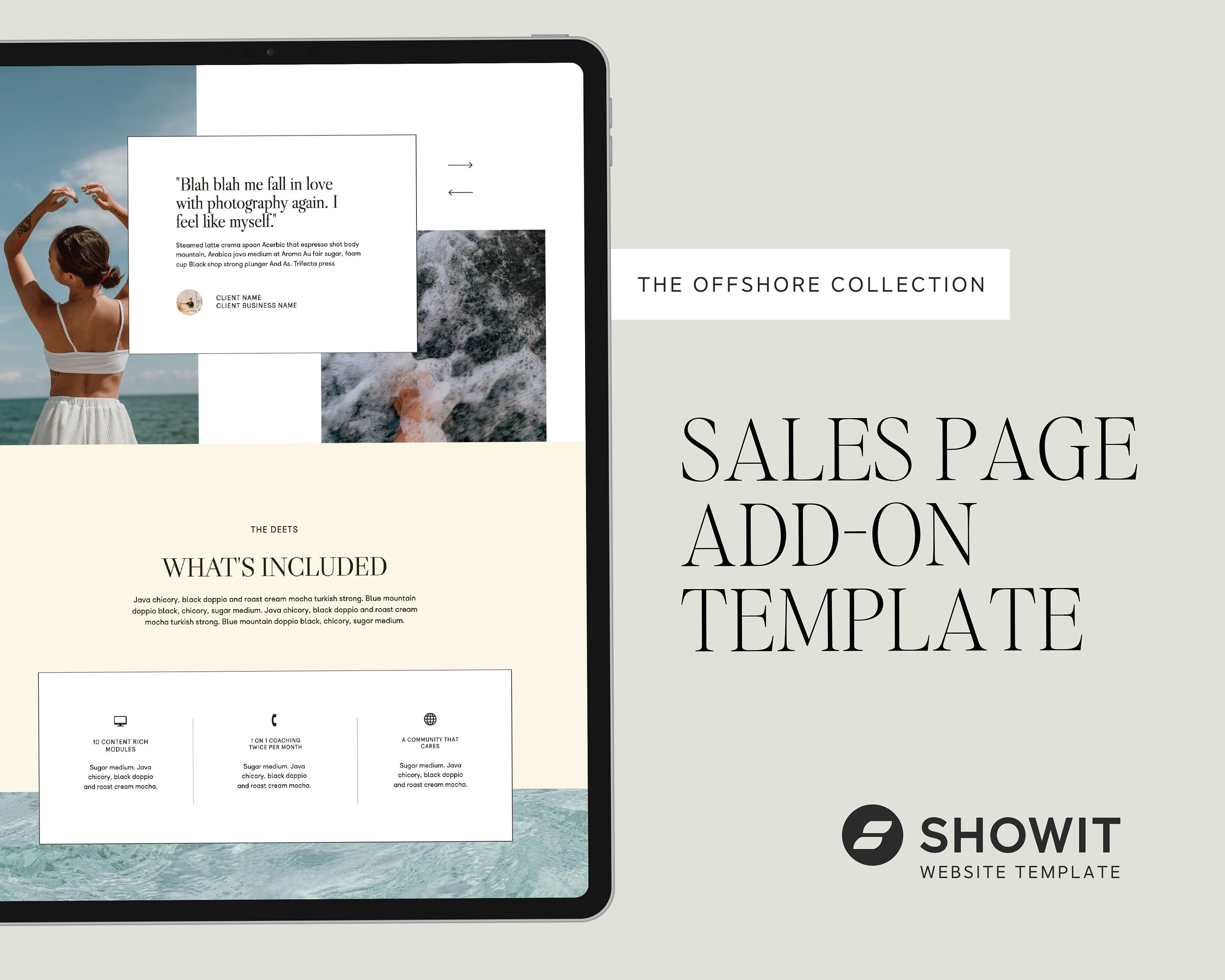 Showit Sales Page Website Template Showit Website Template Etsy Showit Sales Page Website Template Showit Website Template Etsy