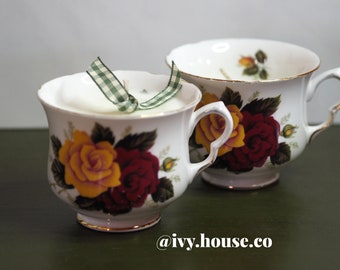 Red Rose Tea Cup Etsy Uk