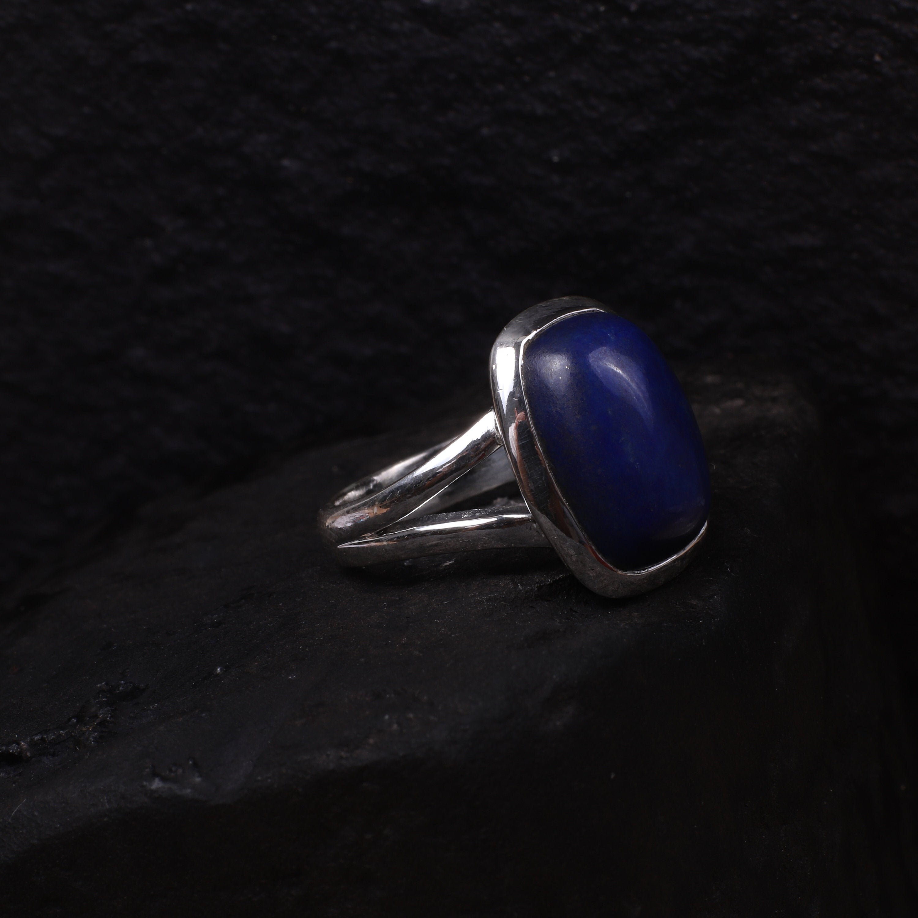 Blue Lapis Lazuli Ring Handmade Jewelry 925 Silver Ring Hippie | Etsy