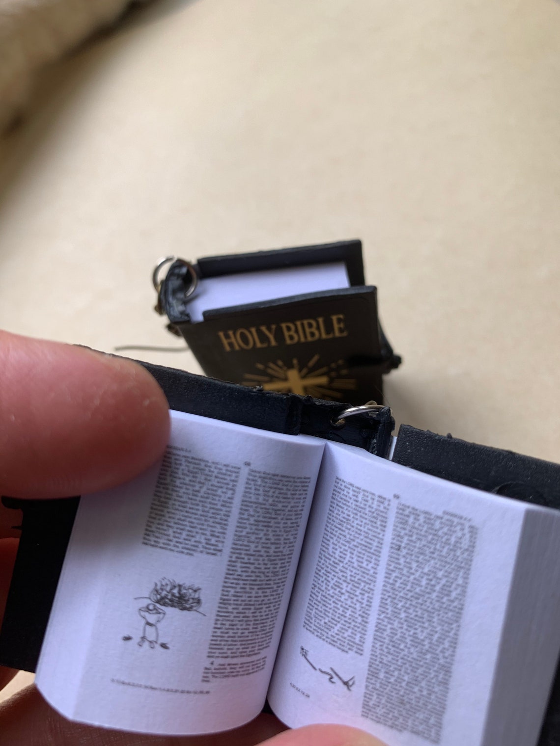 Bible Earrings REAL PRINT Etsy