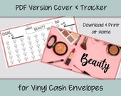 PDF BEAUTY Cover & Tracker Inserts for A6 Cash Envelopes, Printable Cash Envelope Inserts for Vinyl Envelopes