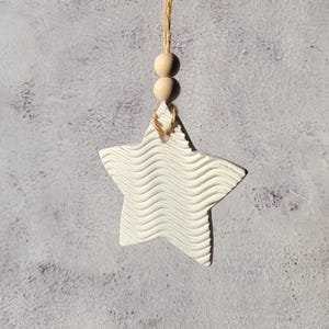 Clay Star Oil Diffuser, Air Dry Clay Christmas Tree Ornament, Hanging Passive Essential Oil Diffuser, Aromatherapy Diffuser Gift