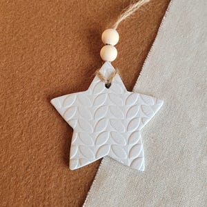 Star Textured Clay Diffuser, Air Dry Clay Ornament, Passive Essential Oil Diffuser, Hanging Aromatherapy Diffuser Gift For Mothers Day