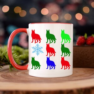 German Shepherd Christmas Mug, Holiday Coffee Mug, Christmas Mug, Holiday Gift, Christmas Gift, German Shepherd Gift, Christmas Decor